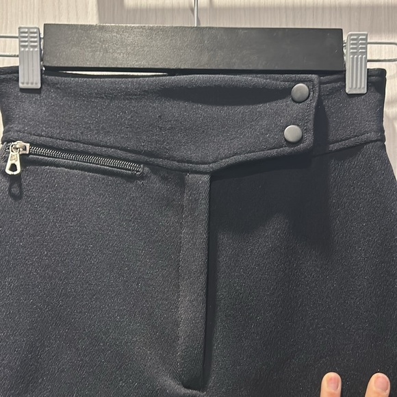 Vintage 80s Black wool blend Ski Snow Pants Small made in Italy size 8 US XS/S - Picture 6 of 12